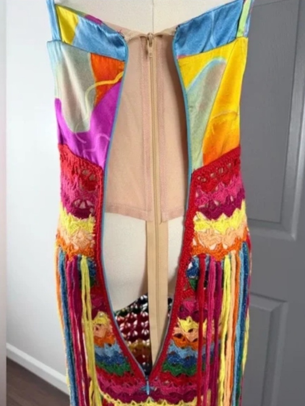 Alejandra Alonso Rojas Fringe-Trim Silk Gown - Picture 9 of 14